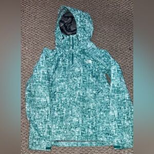 The North Face Womens MED Alta Vista Dry Vent Zip Hooded Rain Windbreaker Jacket